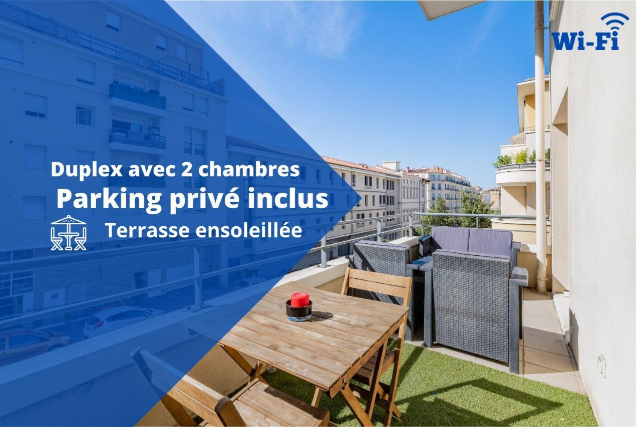 La Joliette; Duplex 2 Chambres, Parking Inclus+ Terrasse+ Ascenseur Марсель Екстер'єр фото